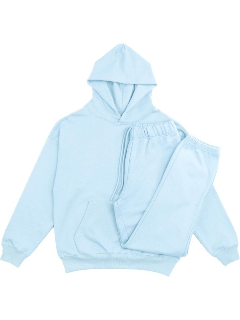 Cozy Heavyweight 100% French Terry Cotton Hoodie & Jogger Sweatsuit Set for All